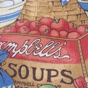 Vintage Campbell‎ Soup Fabric 2 Yards x 44" Wide Kitchen Food Print